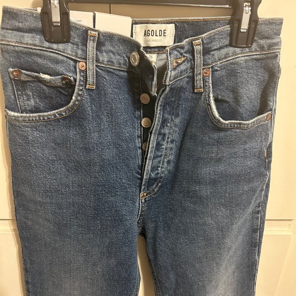 NWT AGOLDE Riley High Rise Straight Crop Jeans, Sz 25 - Picture 2 of 10
